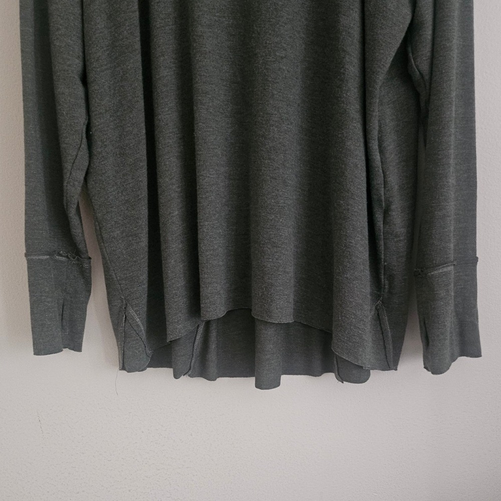 Michael Stars Treasure Brushed Jersey Tunic Top 2X Olive Thumbholes Cozy Earthy - Picture 5 of 12